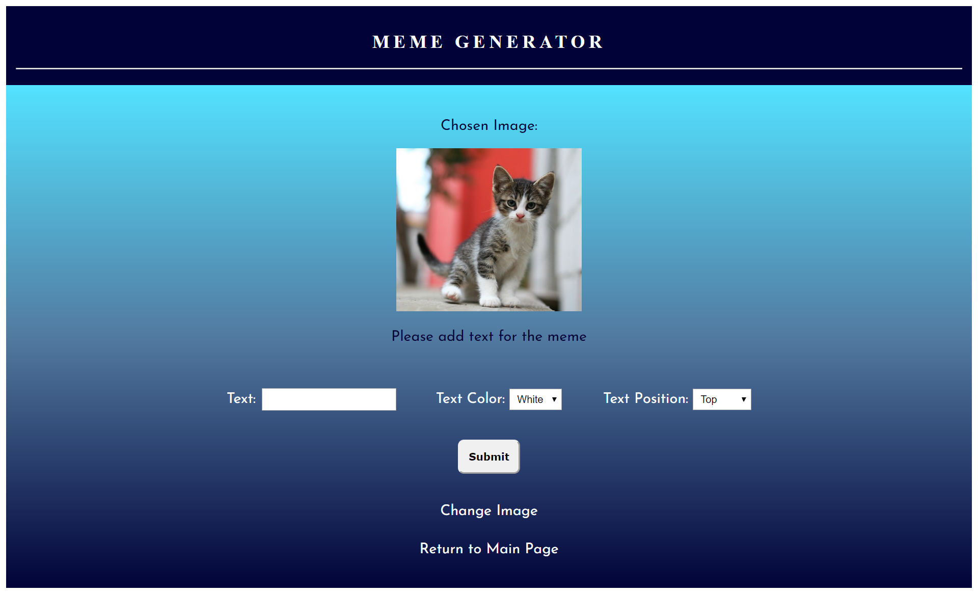 meme generator website screenshot